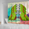 Red Shouldered Macaw Parrot Print Shower Curtains-Free Shipping