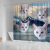 Burmilla Cat Print Shower Curtains-Free Shipping