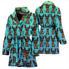Miniature Pinscher Dog Pattern Print Women's Bath Robe-Free Shipping