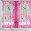 Pomeranian Dog Love Print Shower Curtain-Free Shipping