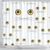 Cute Cats Eyes Print Shower Curtain-Free Shipping