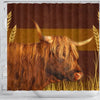 Highland Cattle (Cow) Print Shower Curtain-Free Shipping