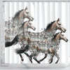 American Quarter Horse Art Print Shower Curtains-Free Shipping