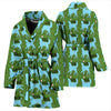 Golden Retriever Dog Art Pattern Print Women's Bath Robe-Free Shipping