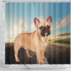 Cute French Bulldog Print Shower Curtains-Free Shipping