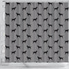 Curly Coated Retriever Dog Pattern Print Shower Curtains-Free Shipping