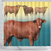 Santa Gertrudis cattle (Cow) Print Shower Curtain-Free Shipping