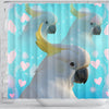 Cockatoo Parrot Print Shower Curtain-Free Shipping