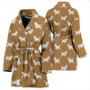 Petit Basset Griffon Vendeen Dog Pattern Print Women's Bath Robe-Free Shipping