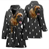 South African Boerboel Dog Print Women's Bath Robe-Free Shipping