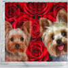 Yorkshire Terrier Print Shower Curtains-Free Shipping