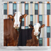 Simmental Cattle (Cow) Print Shower Curtain-Free Shipping