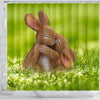 Cute Easter Bunny Print Shower Curtains-Free Shipping
