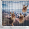 Cute Australian Silky Terrier Print Shower Curtains-Free Shipping