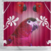 Mini-macaw Parrot Print Shower Curtain-Free Shipping