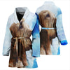 Bracco Italiano Dog Print Women's Bath Robe-Free Shipping