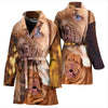 Bordeaux Mastiff Dog Print Women's Bath Robe-Free Shipping