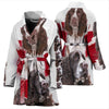 English Springer Spaniel Print Women's Bath Robe-Free Shipping
