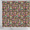 Airedale Terrier Dog Floral Print Shower Curtains-Free Shipping