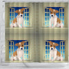 Jack Russell Terrier Print Shower Curtain-Free Shipping