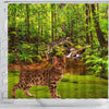 Bengal Cat Print Shower Curtains-Free Shipping
