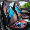 Blue Budgie (Budgerigar) Bird Print Car Seat Covers-Free Shipping