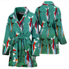 Neon Tetra Fish Print Women's Bath Robe-Free Shipping