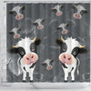 Cute Cow Print Shower Curtain-Free Shipping