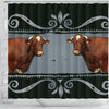 Maine Anjou Cattle (Cow) Print Shower Curtain-Free Shipping
