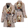 Lovely Yorkshire Terrier Print Women's Bath Robe-Free Shipping