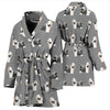 Tibetan Terrier Dog Pattern Print Women's Bath Robe-Free Shipping