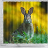 Cute Rabbit Print Shower Curtains-Free Shipping