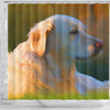 Golden Retriever Dog Painting Print Shower Curtains-Free Shipping