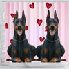 Amazing Doberman Pinscher Dog Print Shower Curtain-Free Shipping
