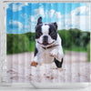 Awesome Boston Terrier Print Shower Curtains-Free Shipping