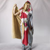 Saint Bernard Dog Red Print Hooded Blanket