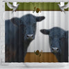 Galloway Cattle (Cow) Print Shower Curtain-Free Shipping