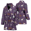 Italian Greyhound Dog Pattern Print Women's Bath Robe-Free Shipping