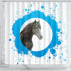 Friesian horse Print Shower Curtain-Free Shipping