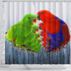 Eclectus Parrot Print Shower Curtains-Free Shipping