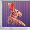 Rabbit Vector Art Print Shower Curtains-Free Shipping