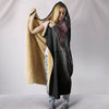 Boston Terrier On Black Print Hooded Blanket