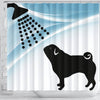 Cute Pug Dog Bath Print Shower Curtain-Free Shipping