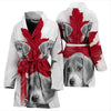Beagle Dog Print Women's Bath Robe-Free Shipping