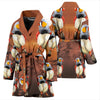 Zebra Finch Bird Art Print Women's Bath Robe-Free Shipping
