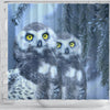Amazing Snow Owl Bird Print Shower Curtains-Free Shipping