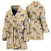Greyhound Dog Pattern Print Women's Bath Robe-Free Shipping