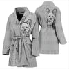 Yorkie Dog Print Women's Bath Robe-Free Shipping