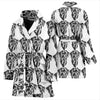 Labrador Black&White Pattern Print Women's Bath Robe-Free Shipping