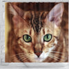 Lovely Bengal Cat Print Shower Curtains-Free Shipping